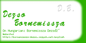 dezso bornemissza business card